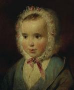 Friedrich von Amerling Portrat der Prinzessin Sophie von Liechtenstein (1837-1899) im Alter von etwa eineinhalb Jahren oil painting reproduction